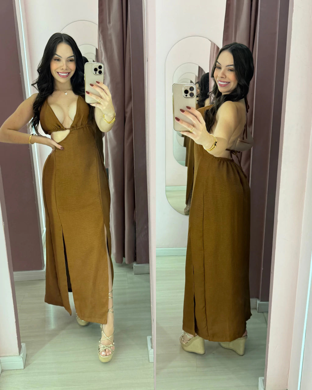 Vestido Isis no crepe duna com bojo