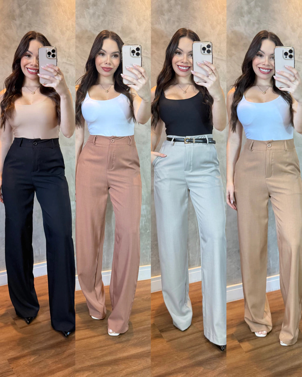 Calça Gabriela alfaiataria pantalona