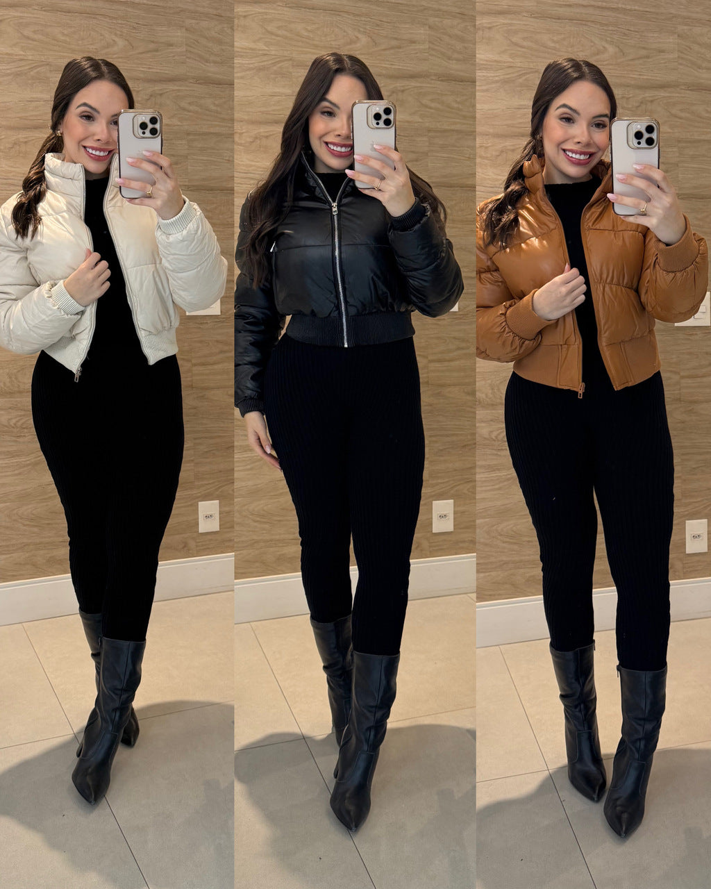Jaqueta Puffer ziper Miranda