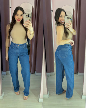 Calça jeans wide leg REF 5380