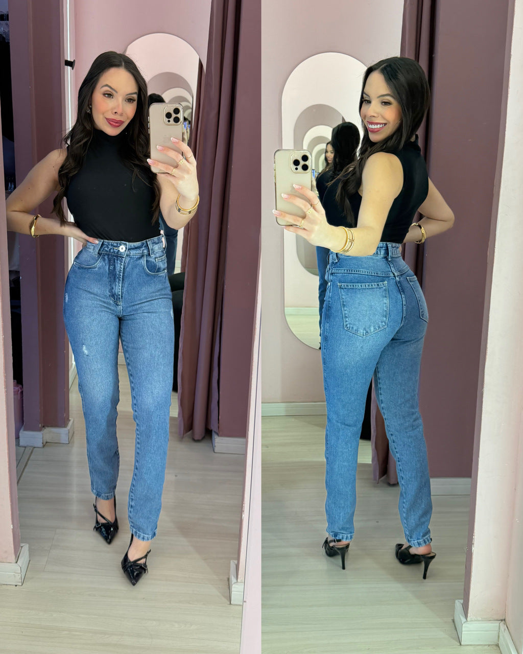 Calça jeans mom REF 5543 (forma pequena)