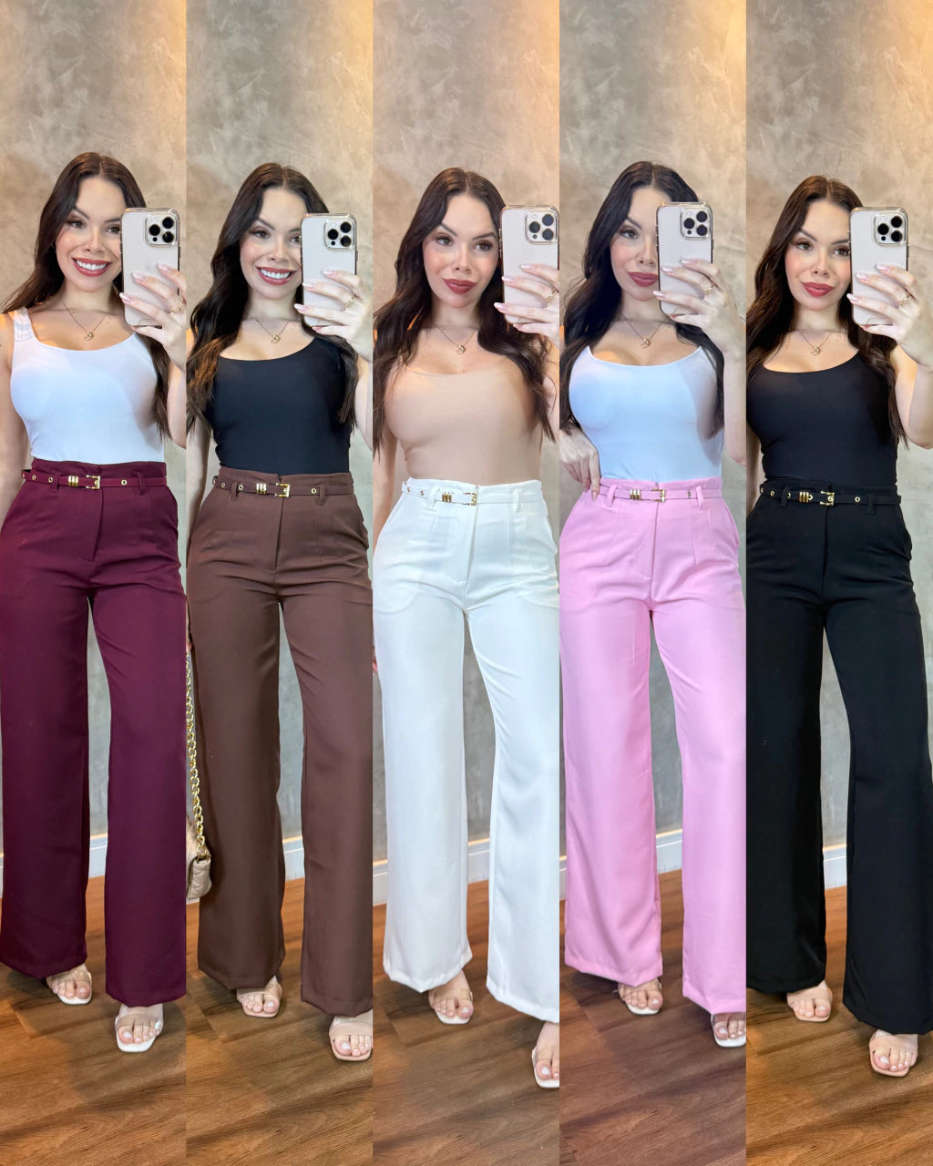 Calça alfaiataria pantalona Vivian (forma pequena)